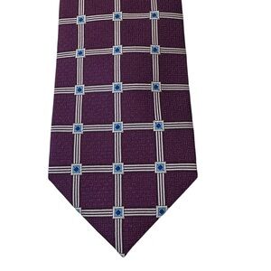 Jos. A. Bank Executive Collection‎ Silk Necktie Purple Plaid